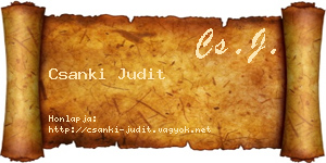 Csanki Judit névjegykártya